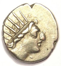 Carian Islands Rhodes AR Drachm Coin 84-88 BC - VF Condition - Rare Coin picture