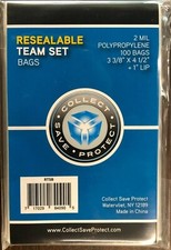 (2000) CSP RESEALABLE TEAM SET SPORTS TRADING CARD SOFT POLY BAG HOLDERS picture