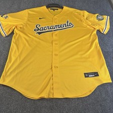 Nike Nick Kurtz Sacramento Athletics Jersey Mens 2XL Gold MLB 125th Anniversary picture