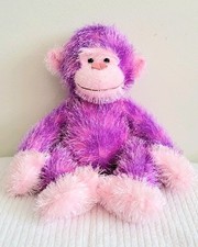 Russ Berrie Purple Pink Monkey Plush Trembles Animated 16