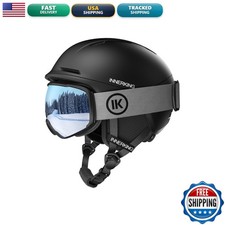 InnerKing Snowboard Helmet Set with Ski Goggles - Black L picture