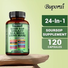 24-in-1 Soursop | Sea Moss Lion Mane Support Skin Joint & Immune Health picture