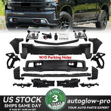 For 2019-2021 Chevrolet Silverado 1500 Front Bumper Cover Valance Bracket Black picture
