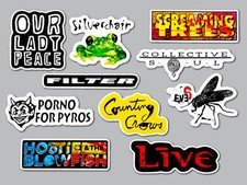 90's Alternative Vinyl Sticker Lot (10 Stickers) SET 7 silverchair eve 6 band picture