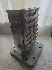Aluminum CNC Tombstone Fixture 2-Sided w/ Sub Plates & Toe Clamps 15.25”  picture
