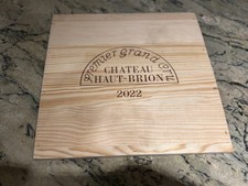 CHATEAU HAUT BRION  2022 FRENCH WOOD WINE CRATE PANEL LID 13.5