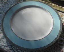 VERSACE MEDUSA CHARGER PLATE BLUE COLOR GOLD GORGONA ROSENTHAL 12