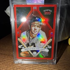 2010 Topps Tribute - Topps 205 Mickey Mantle #82 Red  SSP 1/1. One Of One Rare picture