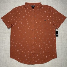 NWT Billabong Button-Up Shirt Chase S/S Coral Beach Surf Boat Mens XL - MSRP $66 picture