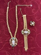 HOBE Roaring Twenties Cameo Fall Colors Necklace and Bracelet picture