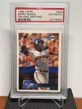 1996 Topps 300 Barry Bonds Autographed Card - PSA/DNA Authentic & Bonds Hologram picture