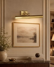 Vintage Brass Picture Light Wall Sconce Gallery Art Display Lamp Fixture picture