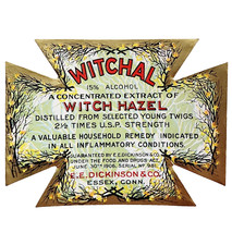 1906 Witchal Witch Hazel Label Antique Medical Dickinson Essex Connecticut J1 picture