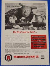 1963 REDFIELD GUN SIGHT COMPANY HUNTING SCOPE & MOUNTS CLASSIC ORIGINAL PRINT AD picture