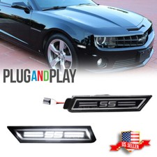 For 2010-2015 Chevy Camaro SS Style Front Reflector White LED Side Marker Lights picture