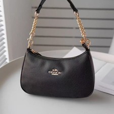 Coach Teri Two-Tone Shoulder Bag CA548 Signature Canvas 24.5cm Crossbody picture