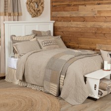 Sawyer Mill Charcoal Ticking Stripe King Quilt Country Farmhouse Primitive picture