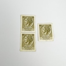Vintage Stamps Poste Repvbblica Italiana Lire 50 Postage Stamps Lot Of 3 picture