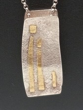  RARE UNIQUE LISA CECCORULLI 22K /925 STERLING SILVER PENDANT NECKLACE picture