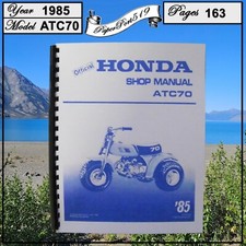 Honda Shop Manual 1985 ATC70 picture