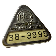 Vintage REO MOTORS INC. Employee ID Badge, Whitehead & Hoag Hallmark picture