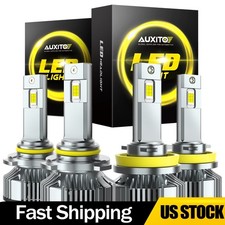 1/2SET AUXITO 9005+H11 Combo LED Headlight White Bulbs High Low Beam Plug & Play picture