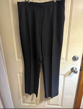 COS Women’s Black Solid Flat Front Straight Leg Dress Pants Zip/Button Size S picture