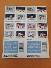 2 CHARLIE BROWN CHRISTMAS  Booklets of 20 Forever Stamps MNH #5030b  picture