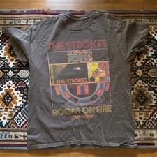 The Strokes Retro Indie Rock Band Charcoal Tee picture