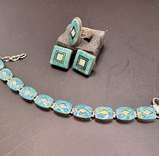 Married Set Rudy Willie, A. Jake , & Sterling Opal, Turquoise, Jet, Malachite picture