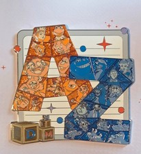 Disney A-2-Z Pin Event ~ Character Name Letter Block — A to Z Super Jumbo LE400 picture