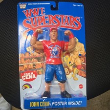 2025 MATTEL LJN WWE SUPERSTARS JOHN CENA ACTION FIGURE NEW Regular Blue Card picture
