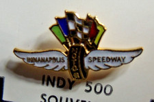 Vintage Indianapolis Motor Speedway, Indy 500, wings, Lapel Pin, Gold picture