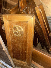 Salvage vintage oak pew boards picture