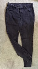 Maurices Women’s Plus 14W Black Medium Wash Stretch Skinny Jeans Mid Rise VGC picture