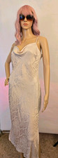 ✨ Express Satin Jacquard Cowl Neck Slip Dress Size M picture