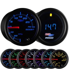 GlowShift 30 PSI Turbo Boost & Digital Wideband AFR Gauge Set, Black 7 Color picture