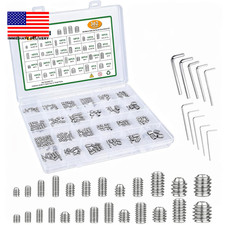 362Pcs 25 Size Set Screw Assortment Kit,M3-M8, 1/8