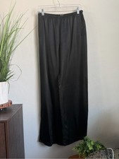 NWT J.Crew Cosmo Luster Charmeuse Wide-Leg Pants Black Small picture