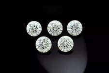 2 Ct Natural White Diamond Round Cut 5 mm 5 Pcs VVS1 D Grade IDGL Certified D621 picture