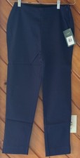 LYSSE WOMEN'S HIGH STRETCH PANTS SIZE MEDIUM COLOR NAVY NEW ZIPPER ON SIDE picture