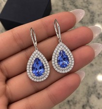 Tiffany & Co. Tanzanite Diamond Earrings Platinum picture