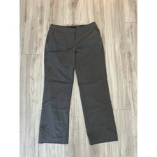 Sharagano Petite Dress Pants Charcoal Gray Straight Leg Trousers Size 10P picture