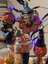 Halloween Glass Ornaments Four Christopher Radko + OWC, Max Glass picture