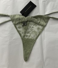 $198 Kiki De Montparnasse Women's Green Cecile Thong Small picture