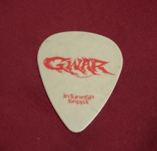 Autograph Beefcake guitar pick from GWAR tour picture
