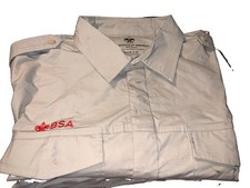 Scouting America BSA Uniform Shirt Men 2XL Tan Short Sleeve Official Scout picture