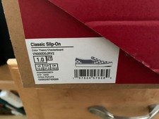 kids shoes Vans slip ons in the light blue classic checkered picture