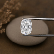 5 CT Cushion Cut, Fancy White Color VVS1 Diamond Premium Quality gemstone 9x11 m picture