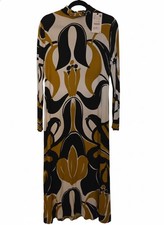 NWT Zara Long Sleeve Maxi Dress with Abstract Pattern picture